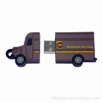 PVC USB Flash Drive with 1,000G Shock Resistance, Supports Plug-and-play Function